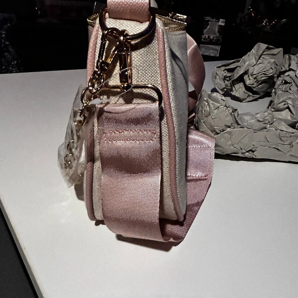 Bebe Beige and Pink Shoulder Bag - Picture 5 of 8
